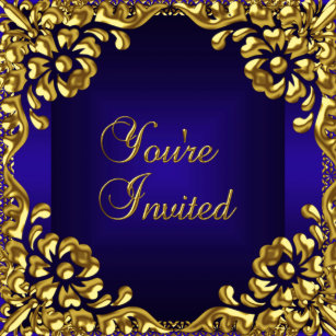 Invitations Faire Part Partie Bleu Royal Zazzle Fr