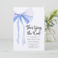 Bleu ruban Elle noue la Fête des mariées de noeud