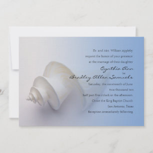 Invitation Bleu Sea Shell
