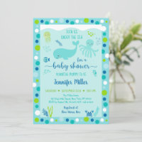 Bleu Sous La Mer Baby shower De Baleine Nautique