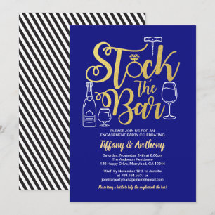 Invitation Bleu Stock de la barre d'invitation