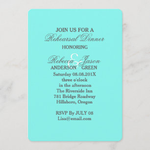 Invitation bleu turquoise sarcelle bleu de mariage