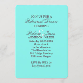 Invitation bleu turquoise sarcelle bleu de mariage