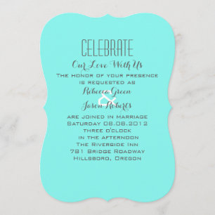 Invitation bleu turquoise sarcelle mariage oeuf de merle