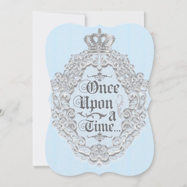 Invitation Bleue de Conte de Fées Vintage (Devant)