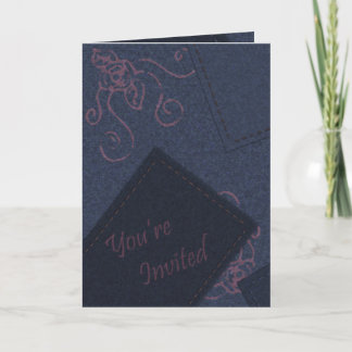 Invitation bleue de denim