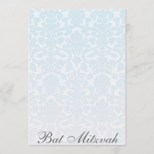 Invitation bleue de fantaisie de bat mitzvah de