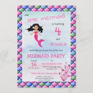 Invitation bleue de fête d'anniversaire de petit