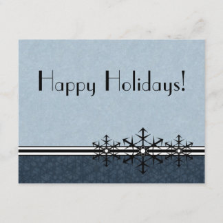 Invitation bleue de flocon de neige de vacances de