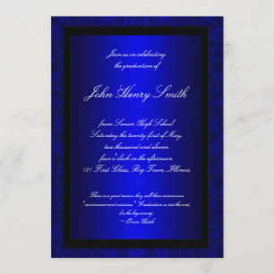 Invitation bleue d'obtention du diplôme