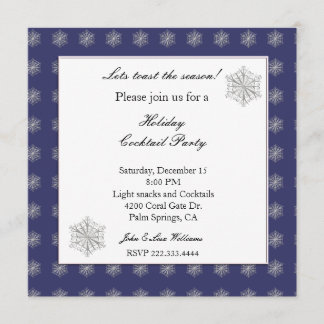 Invitation bleue et argentée élégante d'hiver