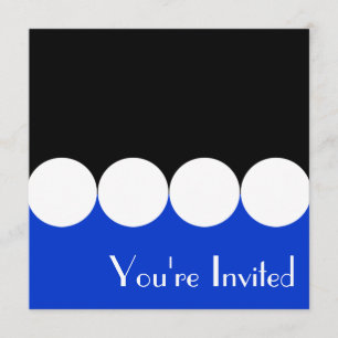 Invitation bleue et noire d'anniversaire
