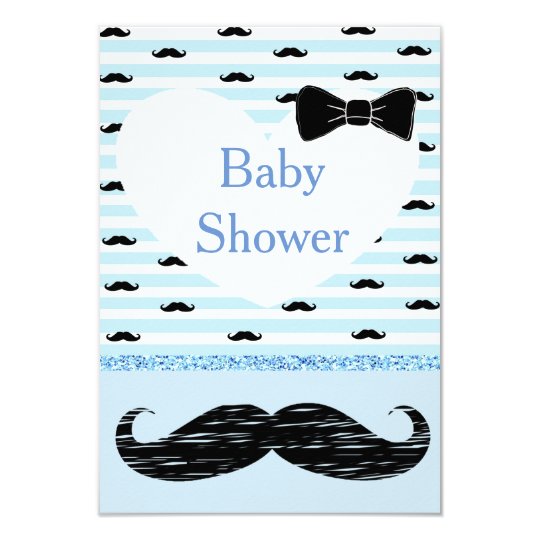 Invitation bleue mignonne de baby shower de