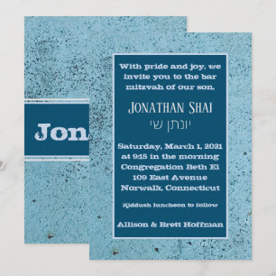 Invitation Bleue Speckée