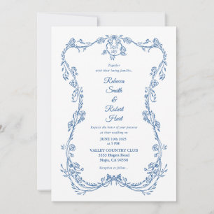Invitation Bleue Toile de Jouy 05