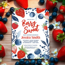 Bleuet fraise Berry Baby shower sucré