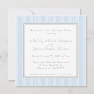 Invitation Bleus stries et Carrés de simplicité