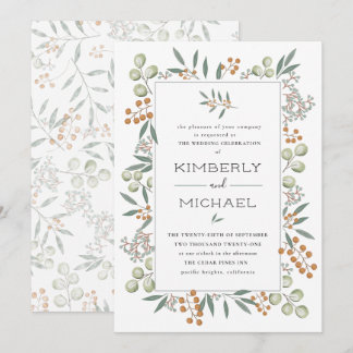 Invitation Blissful Bounty Botanique Mariage Suite
