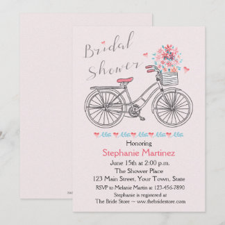 Invitation Blissful Bridal Bicycle Douche