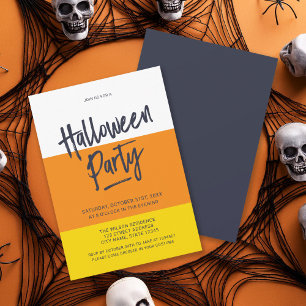 Invitation Bloc de couleur Corne à bonbons Halloween Invitati