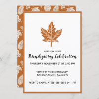 Bloc Imprimer Maple Leaf Friendgiving