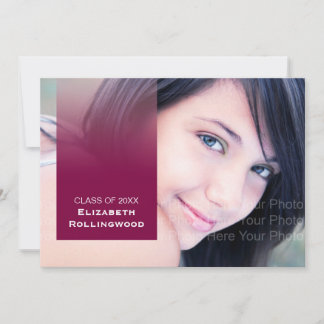 Invitation Bloc minimaliste de gradient : Rouge