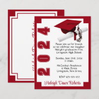 Blocage de coin blanc et rouge écarlate Graduation