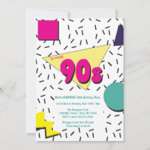 Invitation Block Thème Rétro 90