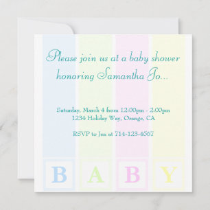 Invitation Blocs de Baby shower