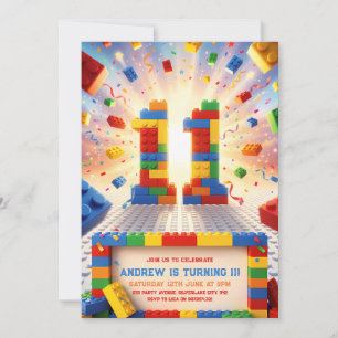 Invitation Blocs de Construction 11e Anniversaire
