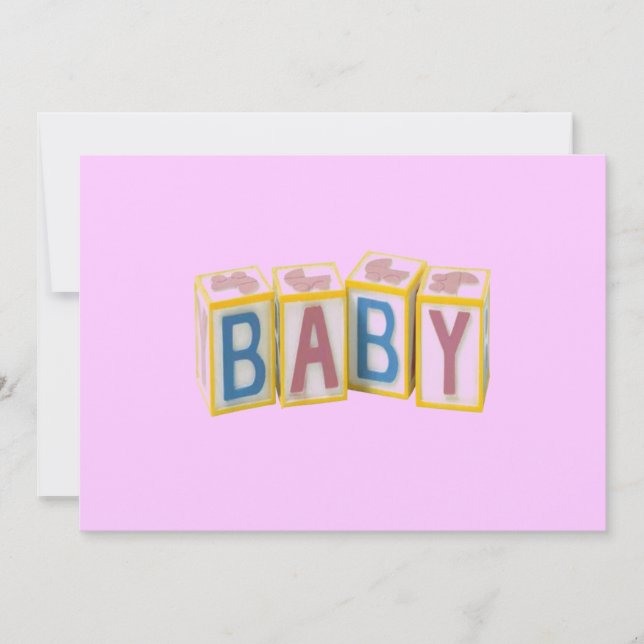 Invitation Blocs pour bébés (Devant)