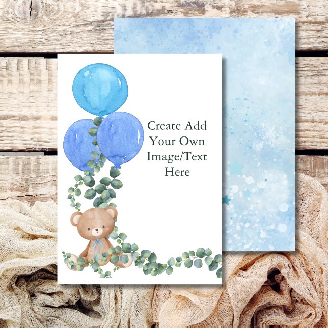 Invitation Blond Ajouter Votre Propre Ourson Ourson Ourson Ou (Créateur téléchargé)