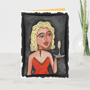 Invitation Blonde de cocktail - party les invitations/carte