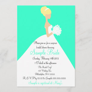 Invitation blonde de jeune mariée de Fête de la