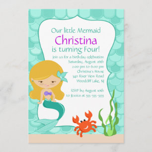 Invitation blonde mignonne d'anniversaire de