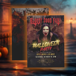 Invitation Bloody Good Fun Halloween Party ID980