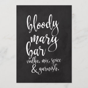 Invitation Bloody Mary Bar Abordable Chalkboard Mariage Sign