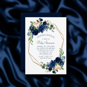 Invitation Blooms Chics   Marine et Blush Rose Genre Reveale