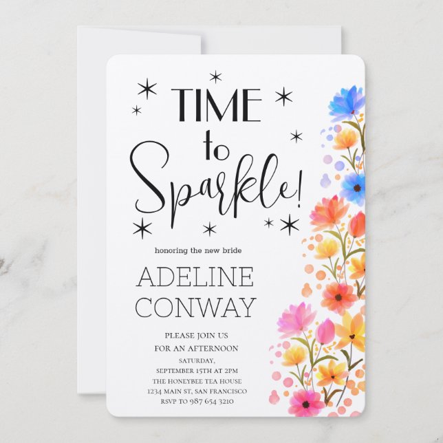 Invitation Blooms rustiques et rêves nuptiaux (Devant)