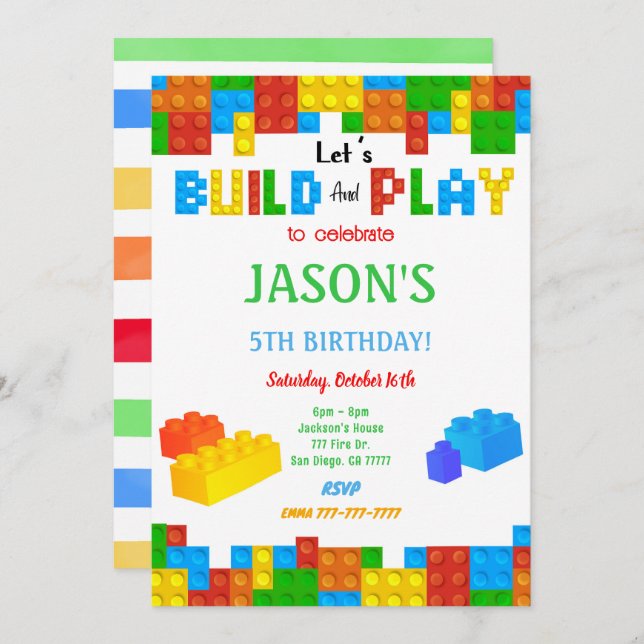 Invitation Bloquer l'invitation (Devant / Derrière)