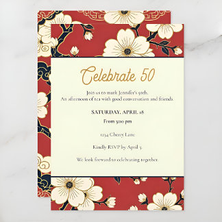 Invitation Blossom Nouveau | Élégant Fleurs sur mesure