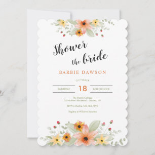 Invitation Blossoms dans la Fête des mariées aquarelle