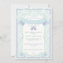 Blue Art Nouveau Princess Birthday