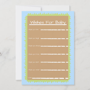 Invitation Blue Baby shower Chic Nature Wives for Baby Card