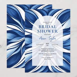 Invitation Blue Bliss Mariage Organique Fleurs Shower de Mari