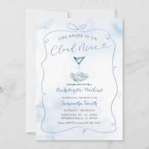 Invitation Blue Bride Est Sur Cloud Neuf Itinéraire Bachelore