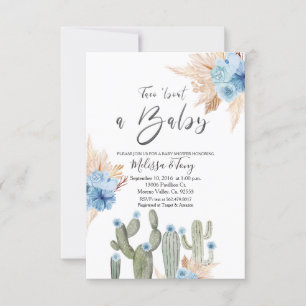 Invitation BLUE Cactus Taco à propos de BABY Boy Show Invitat