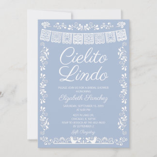 Invitation Blue Cielito Lindo Enterrement de Vie de Jeune Fil