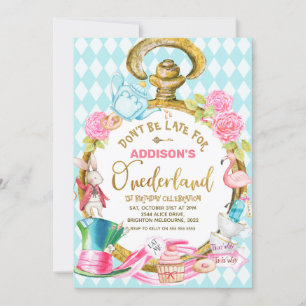Invitation Blue Diamond Watch Alice Dans L'Onederland Anniver