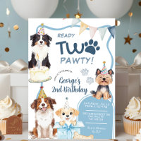Blue Dog Ready Two Pawty Birday